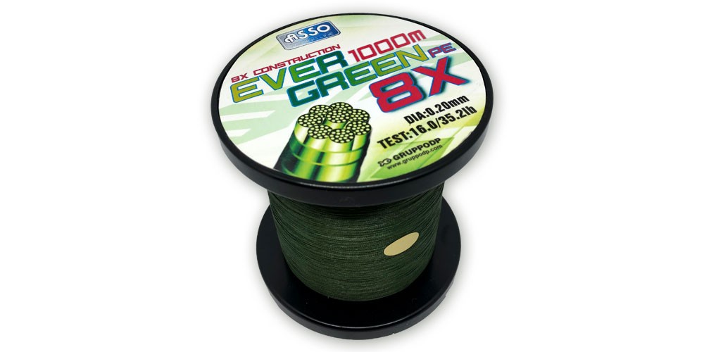 Braided lines for trolling - 8X PE Evergreen